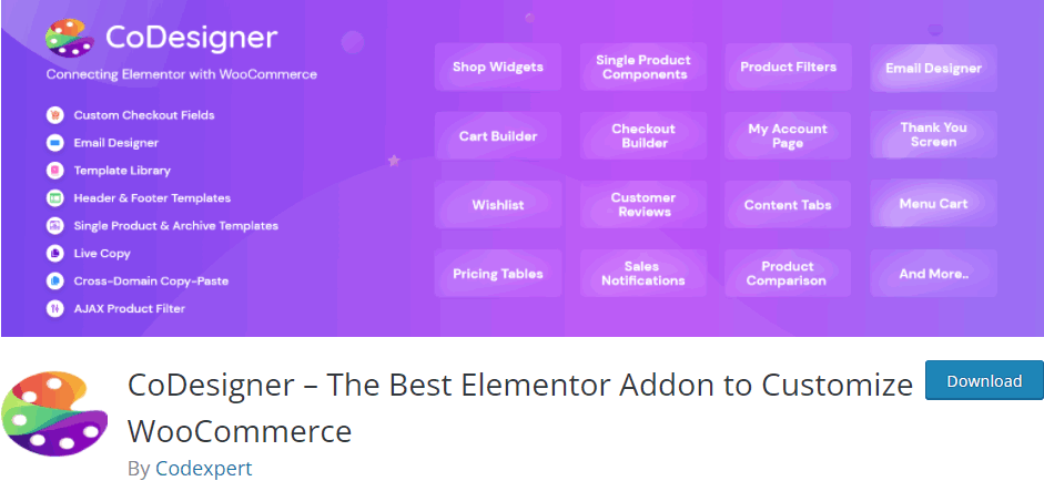 自定义 woocommerce 购物车页面 elementor- codesigner