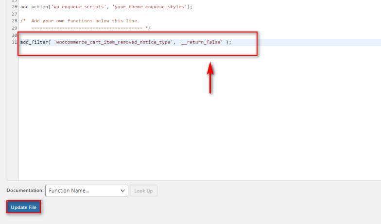 장바구니에 추가된 메시지 제거 - 장바구니 메시지 PHP 제거