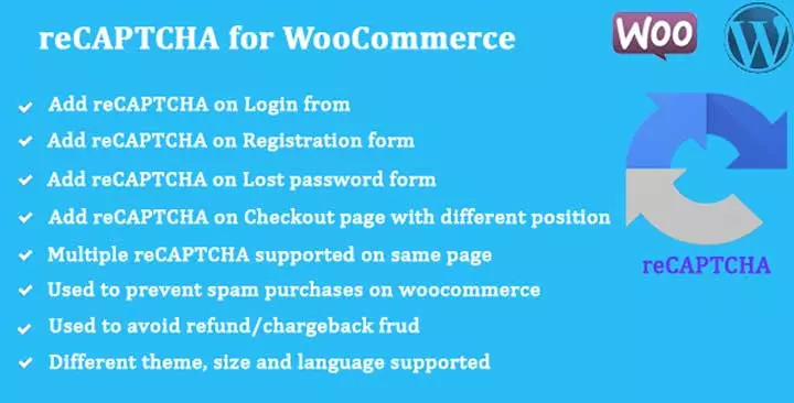 reCAPTCHA для WooCommerce