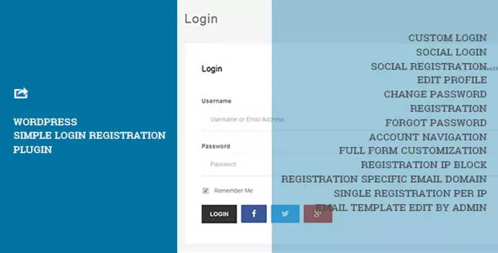 WordPress ลงทะเบียนเข้าสู่ระบบอย่างง่าย