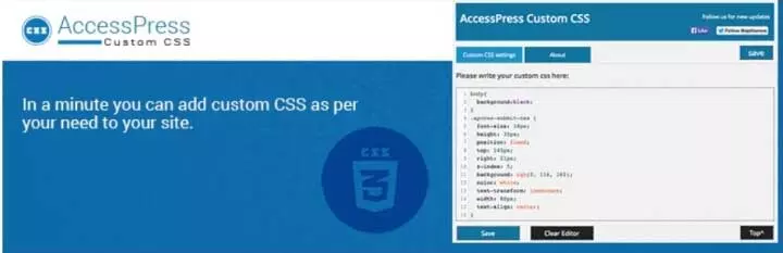 Пользовательский CSS для AccessPress