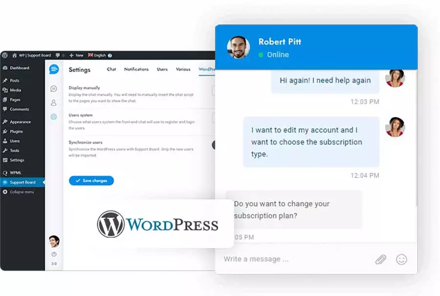 Plugin WordPress do Painel de Suporte