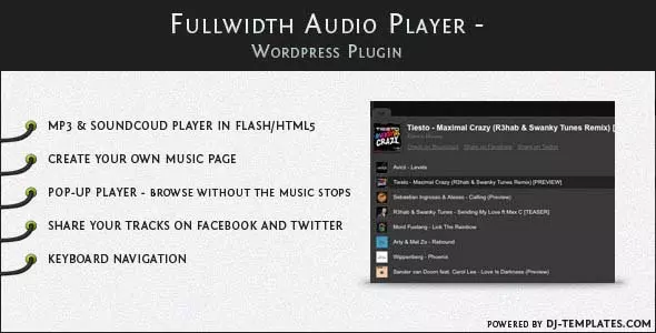 ปลั๊กอิน WordPress Audio Player