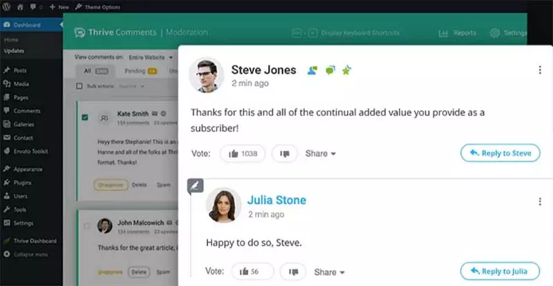 Thrive WordPress Plugin per commenti