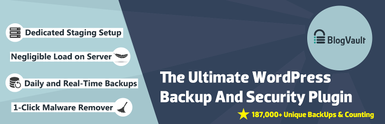 Plugin de backup do BlogVault para WordPress