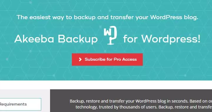 Akeeba Backup para WordPress