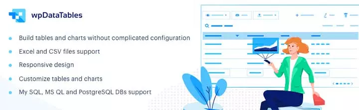 wpDataTables مدير الجداول والرسوم البيانية لبرنامج WordPress