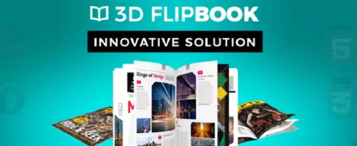 Flipbook 3D interativo