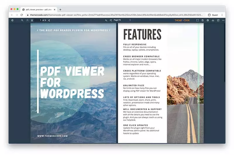 WordPress 的 PDF 查看器