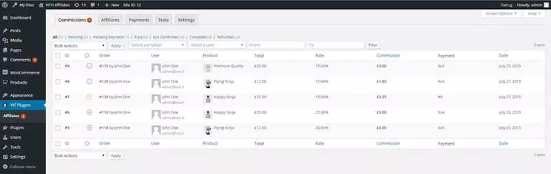 YITH WordPress WooCommerce Affiliate Plugin