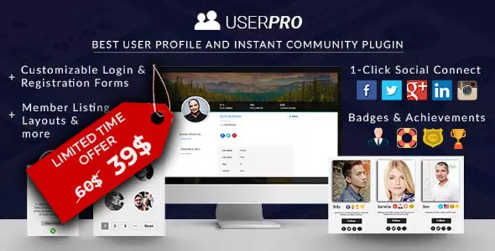 Plugin de conectare social WordPress UserPro