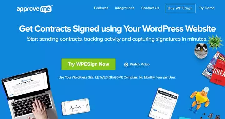 WP E-Signature จาก ApproveMe