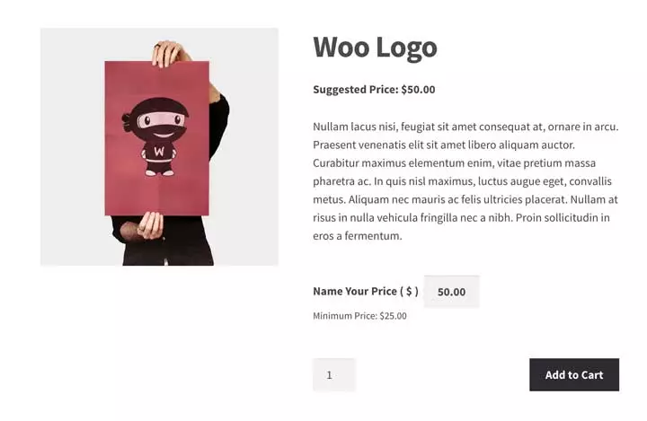 WooCommerce indica il tuo prezzo