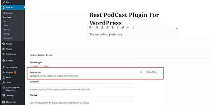 Podcast WordPress