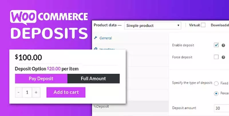 WooCommerce 存入部分付款