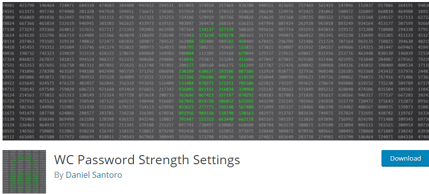 WC Password Strength Settings