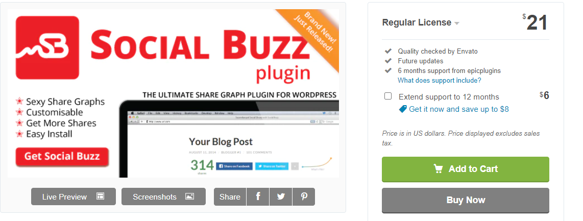 Plugin WordPress Buzz Sosial