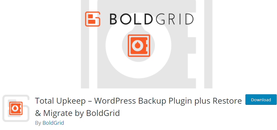 Total Upkeep – WordPress 备份插件以及 BoldGrid 的还原和迁移