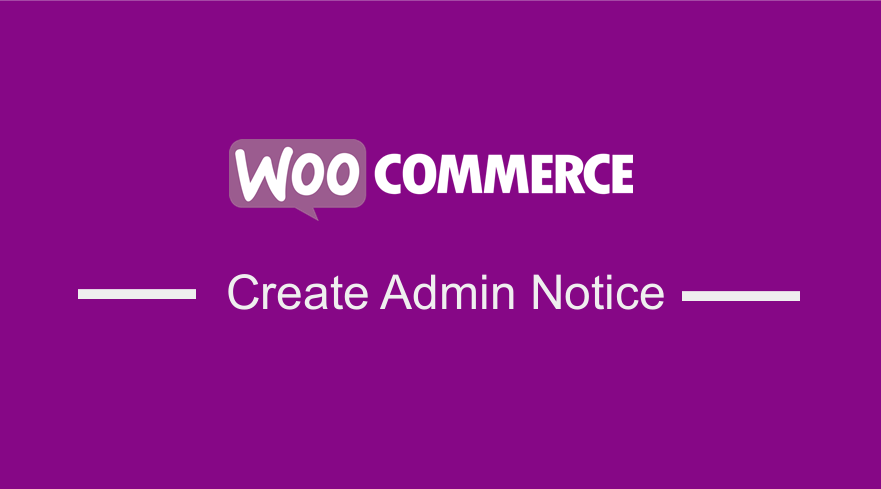 WooCommerce 관리자 알림 만들기