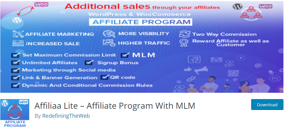 Affiliaa Lite – MLM과 제휴 프로그램