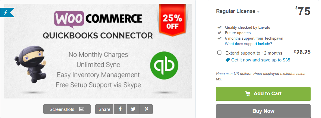 WooCommerce QuickBooks 커넥터