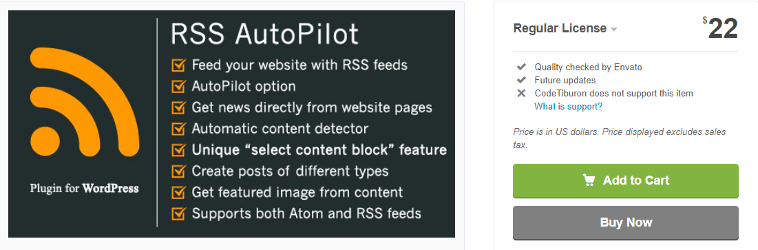 RSS AutoPilot - 고유한 콘텐츠 추출기