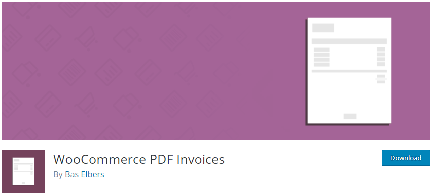 WooCommerce PDF 인보이스