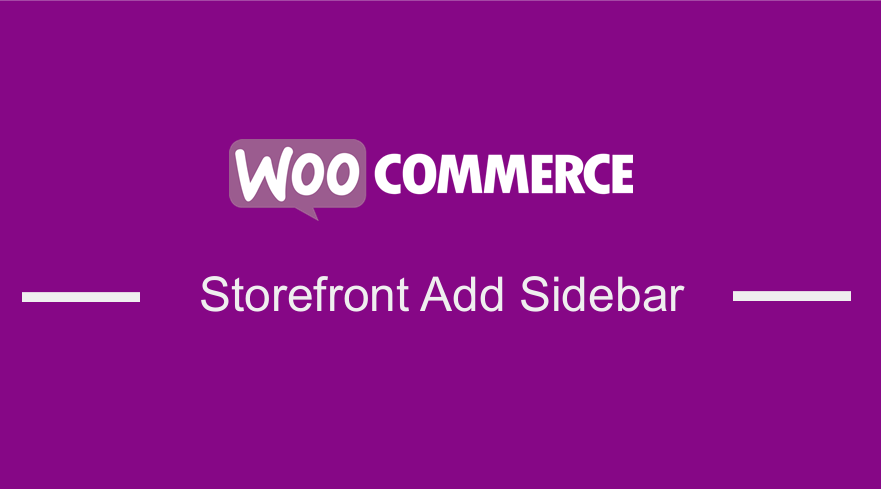 WooCommerce Storefront 추가 사이드바