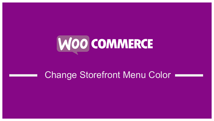 Comment changer la couleur du menu WooCommerce Storefront