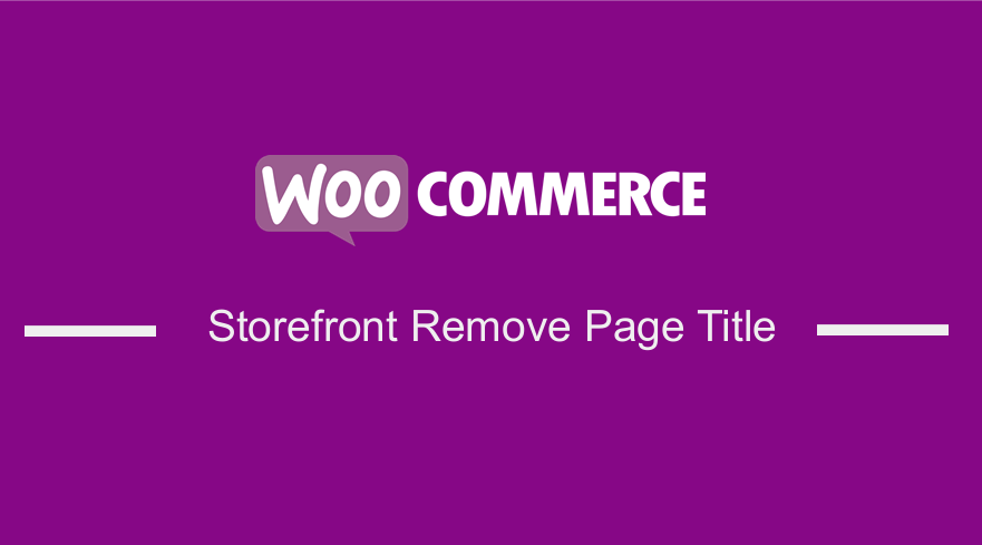 WooCommerce 店面删除页面标题