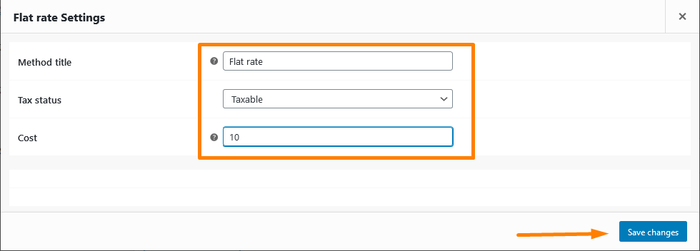 Configuración de tarifa plana