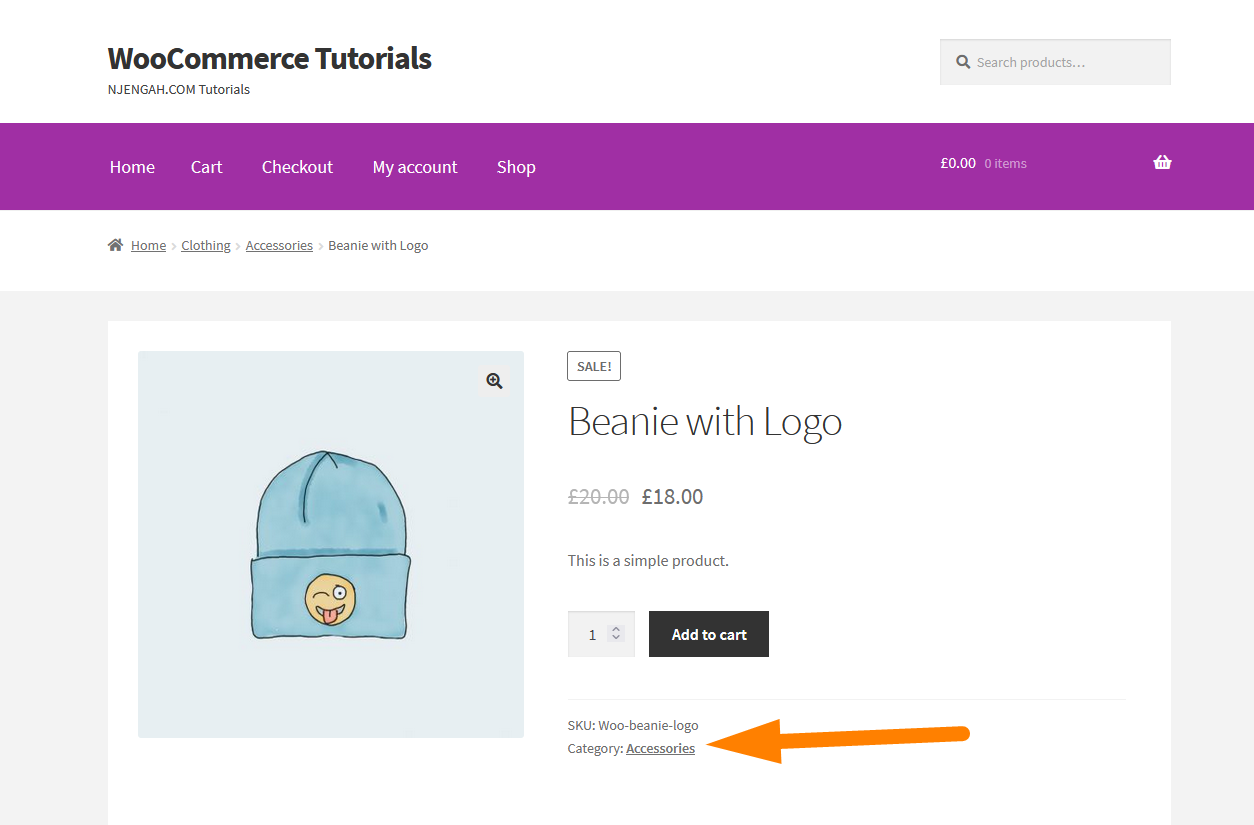 WooCommerce احصل على فئة المنتج الحالية