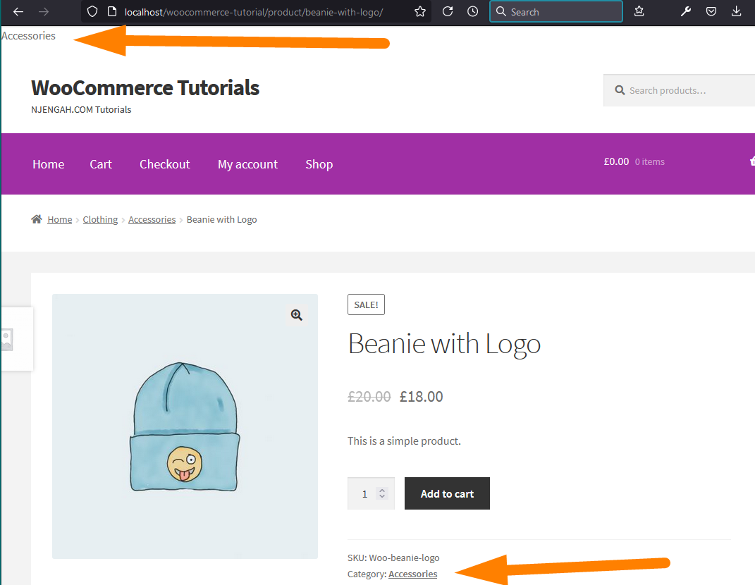 WooCommerce احصل على فئة المنتج الحالية