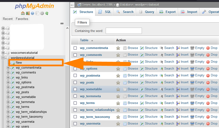 WordPress Tambahkan Tabel Database