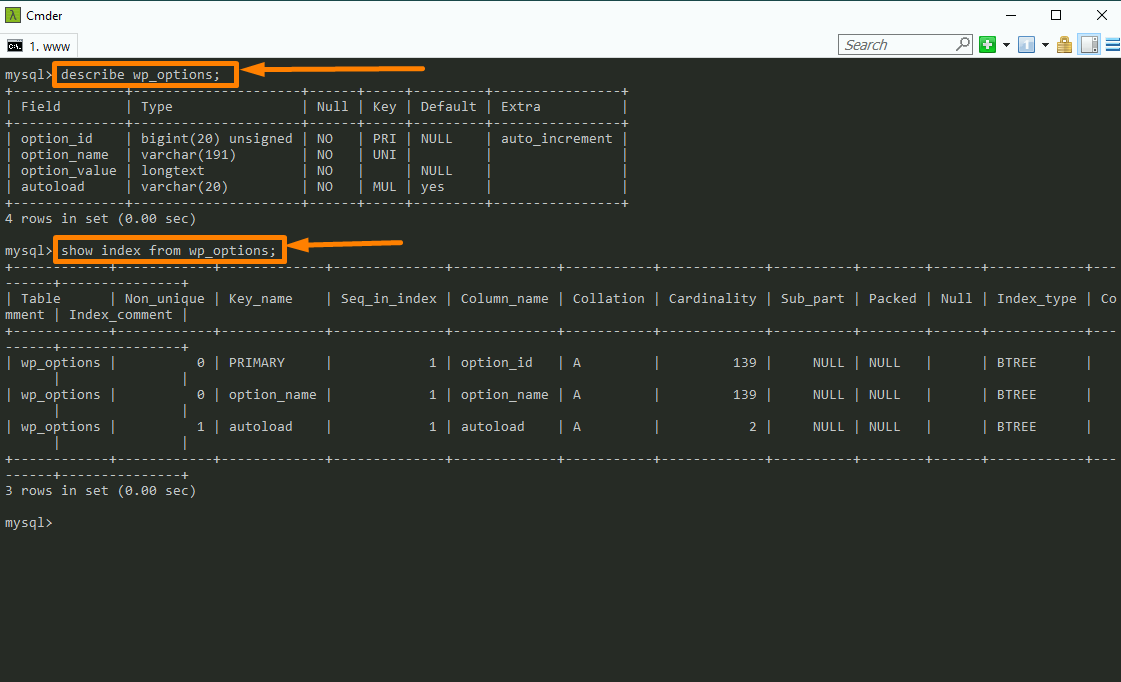 Database WordPress Terhubung melalui CLI -5