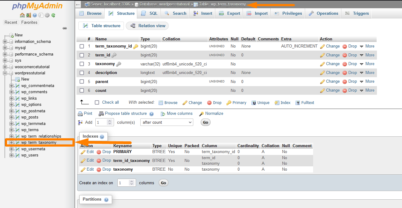 wp_term_taxonomy Tabel Database WordPress