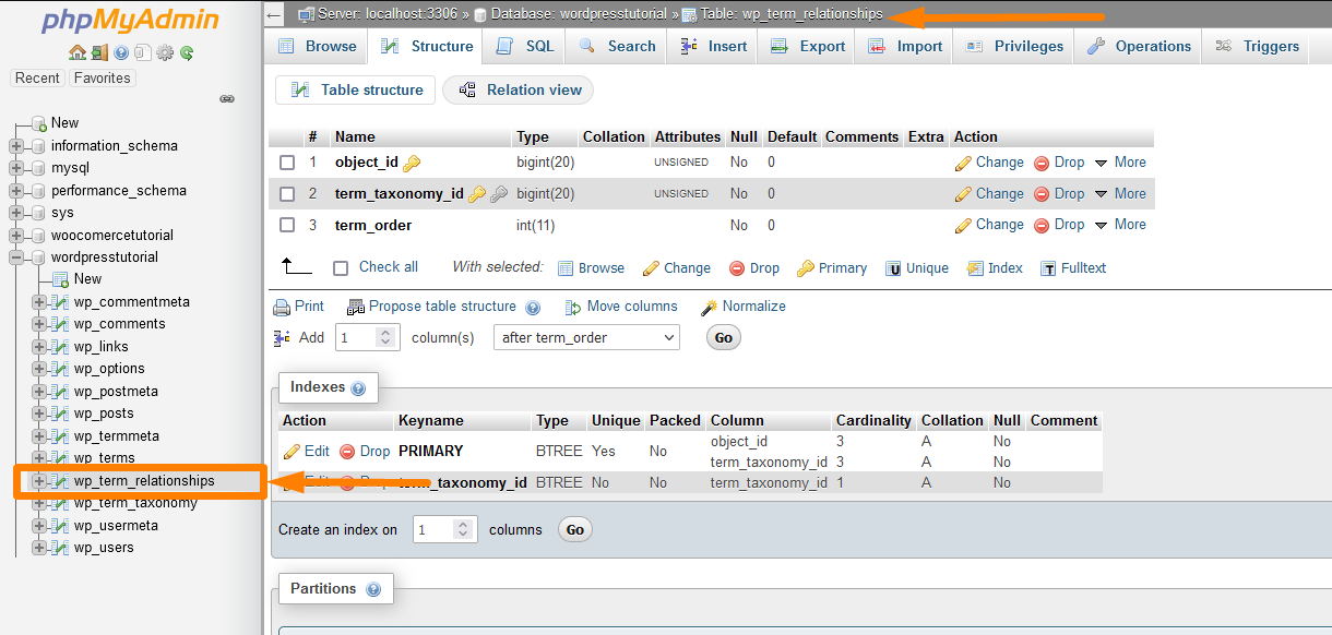 wp_term_relationships Tabel Database WordPress