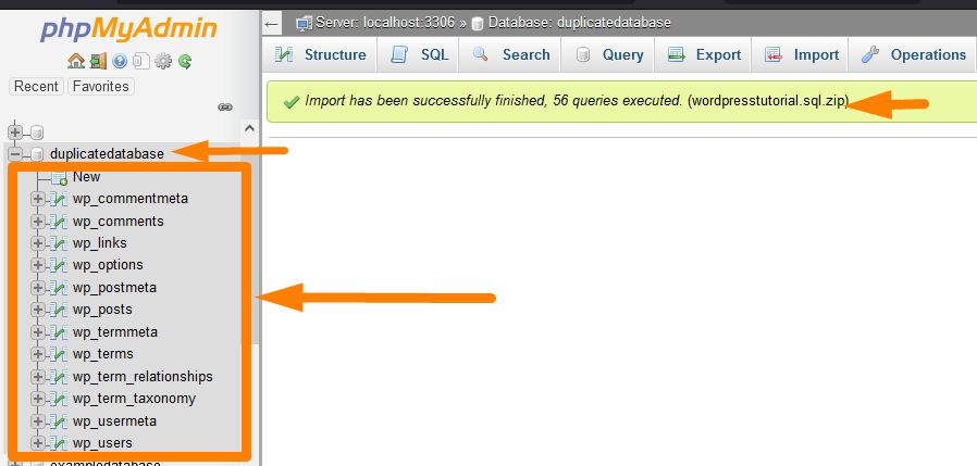 Duplikat Database WordPress melalui phpMyAdmin