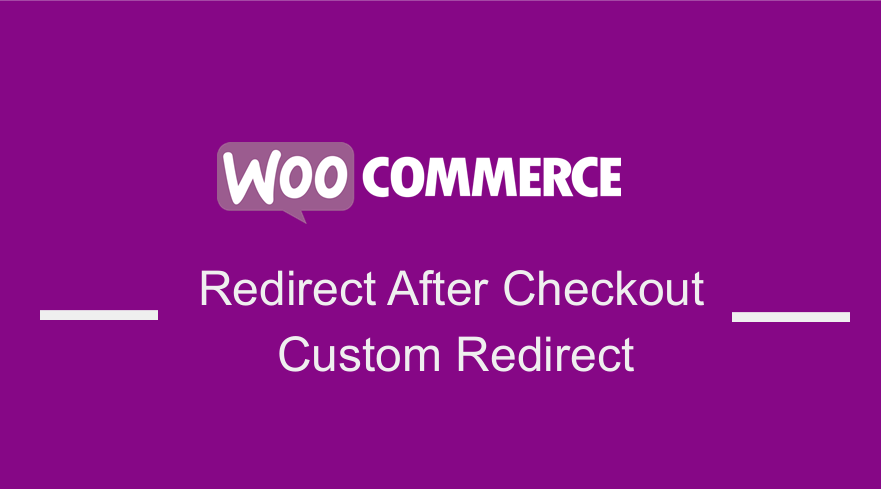 체크아웃 사용자 지정 리디렉션 후 WooCommerce 리디렉션