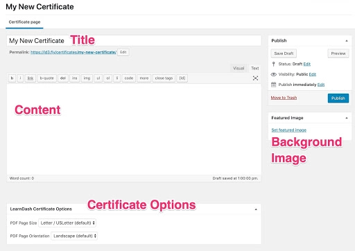 LearnDashコース証明書を作成する方法