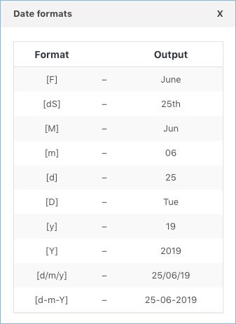 Formate de date