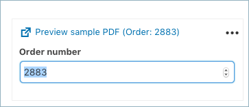 Prévisualisez la facture WooCommerce en saisissant le numéro de commande correspondant