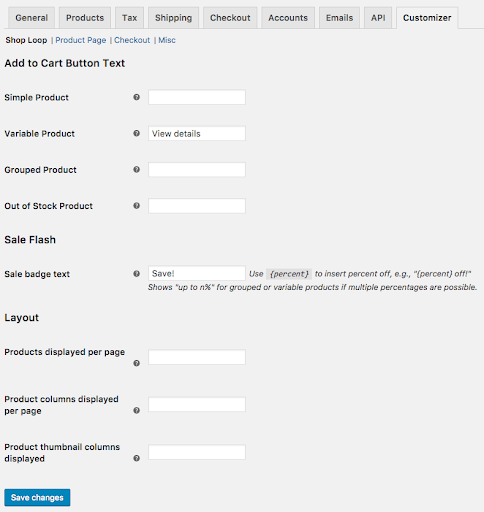 เครื่องมือปรับแต่ง WooCommerce