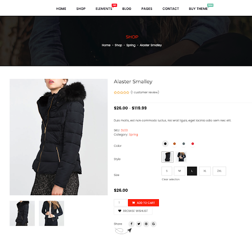 Échantillons de variation de produit WooCommerce