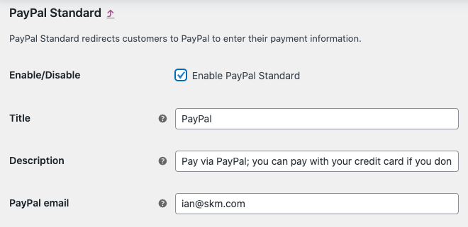 Aktifkan standar PayPal