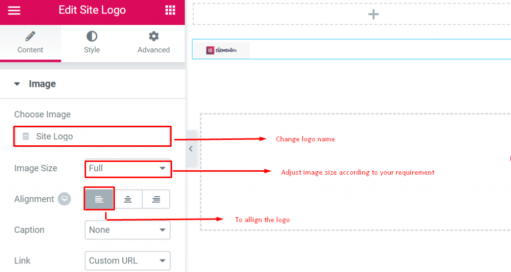 How to configure logo