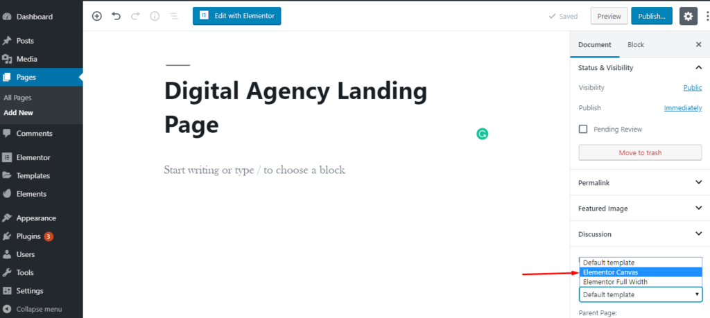 Landing page builder