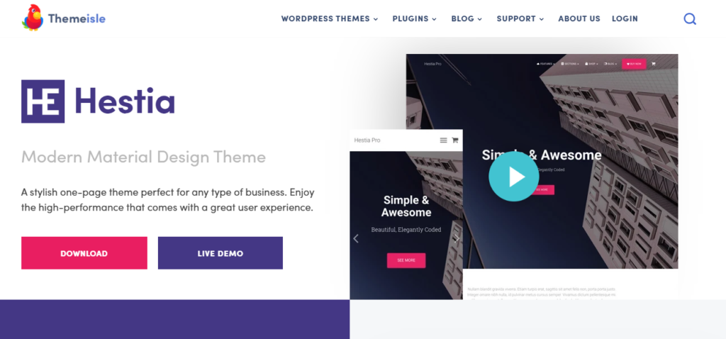 The Latest WordPress Themes: hestia