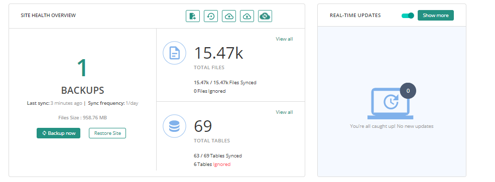 incremental wordpress backup