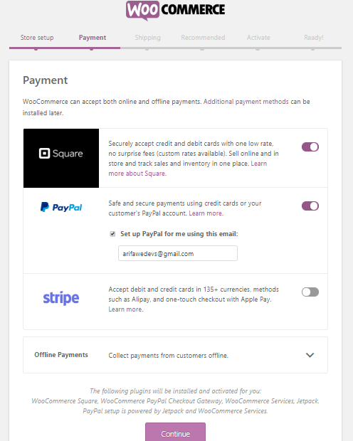 woocommerce paypal setup